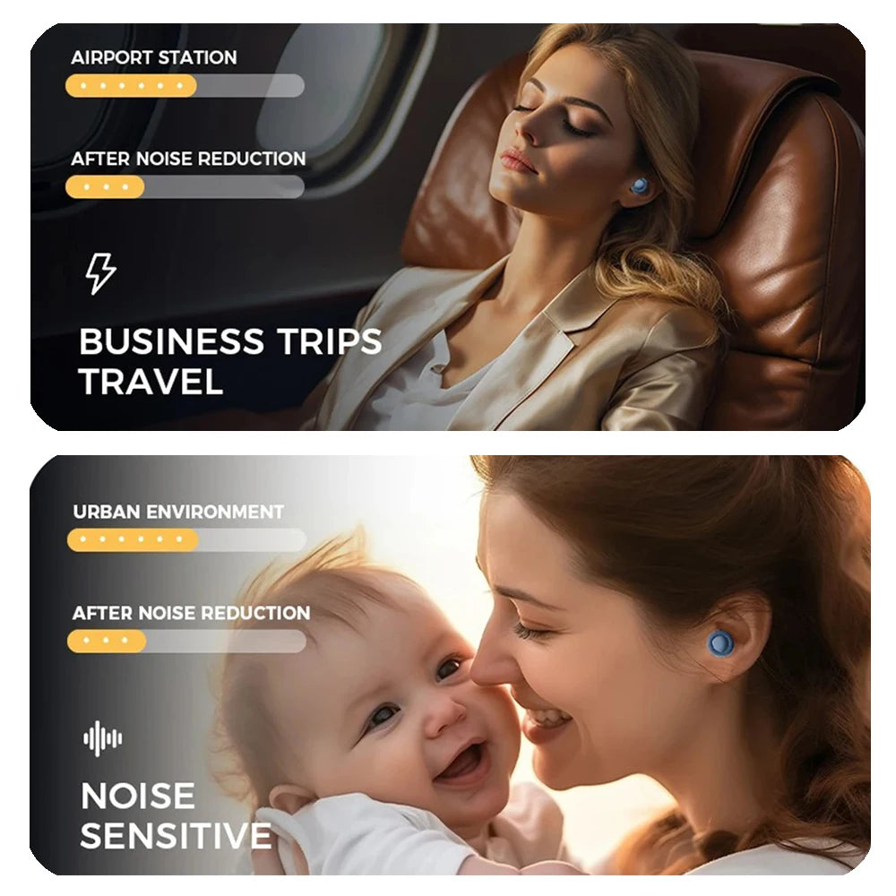 Bouchons d'oreilles réutilisables en silicone